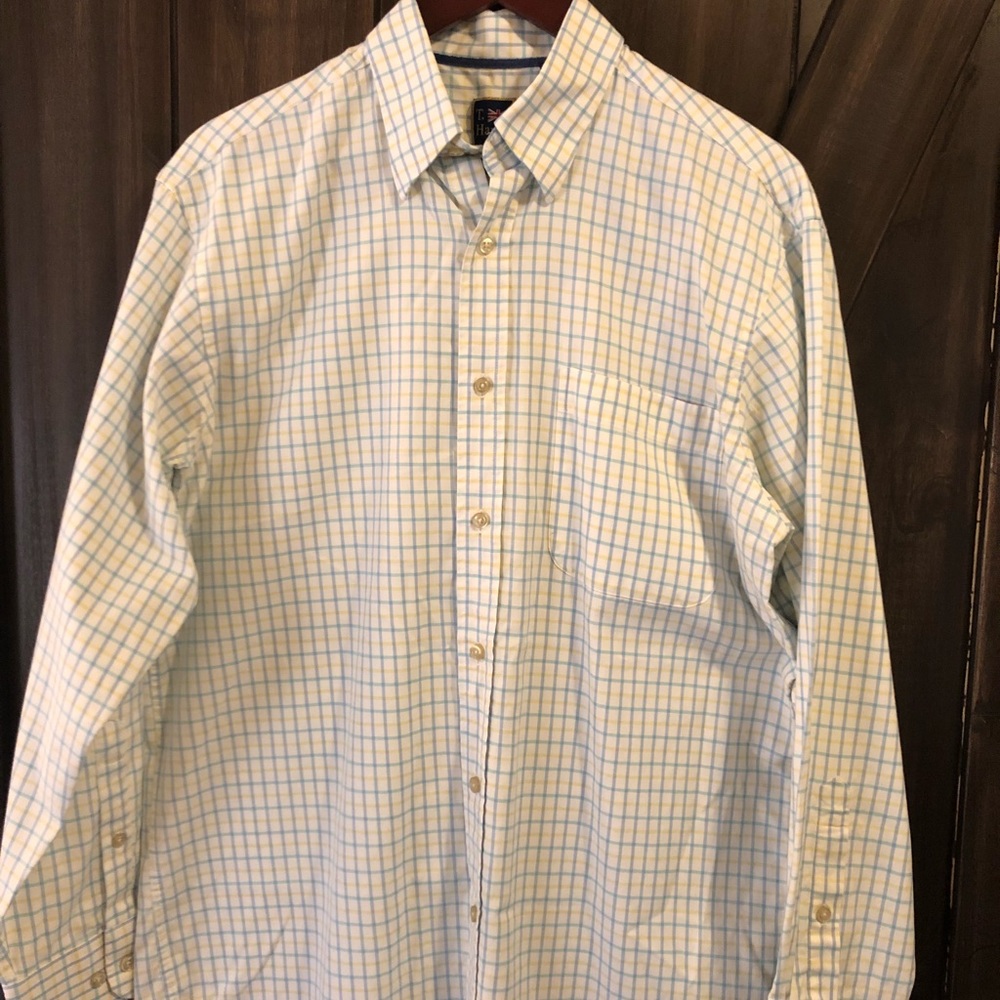 T. Harris London plaid Dress Shirt